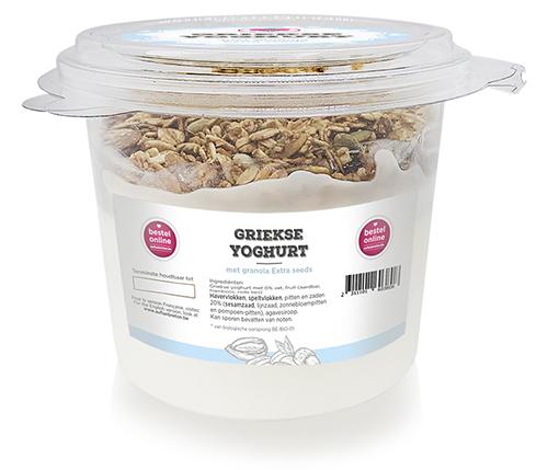 Griekse yoghurt met extra seeds Au Flan Breton